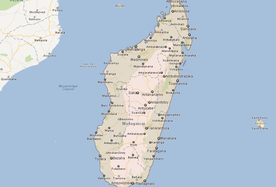 carte du madagascar